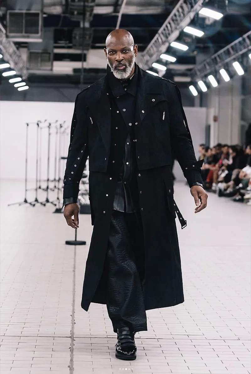 Aubrey K. Gardner walking the runway at Melbourne Fashion Week